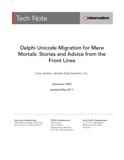 Delphi Unicode Migration for Mere Mortals