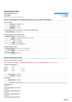 Slaycris Wax 4620-57 MSDS File