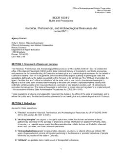 Historical, Prehistorical, and Archaeological