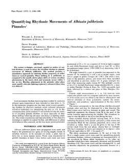 Quantifying Rhythmic Movements of Albizzia
