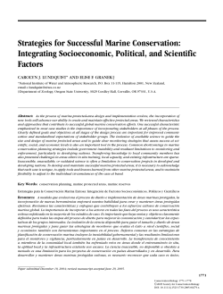 Strategies for Successful Marine Conservation: Integrating