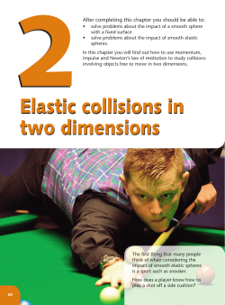 Elastic collisions in two dimensions Elastic collisions in two