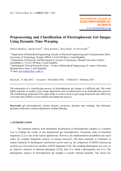 Preprocessing and Classification of Electrophoresis Gel Images