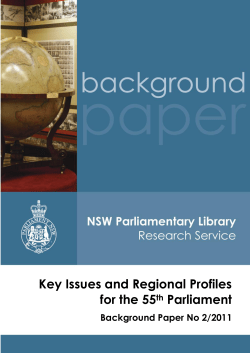 Key Issues and - Parliament of NSW