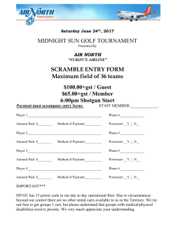 MIDNIGHT SUN GOLF TOURNAMENT SCRAMBLE ENTRY FORM
