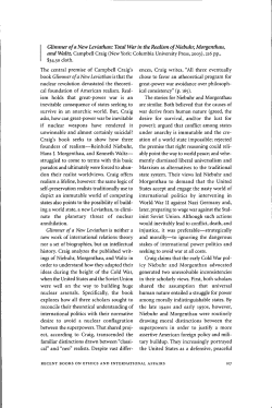 Glimmer of a New Leviathan: Total War in the Realism ofNiebuhr