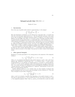 Integral proofs that 355 /113 > &pi;