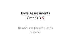 Iowa Assessments Grades 3-5