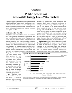 Public Benefits of Renewable Energy UseLWhy Switch?
