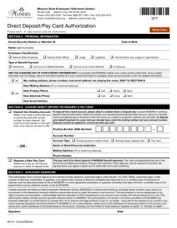Direct Deposit/Pay Card Authorization