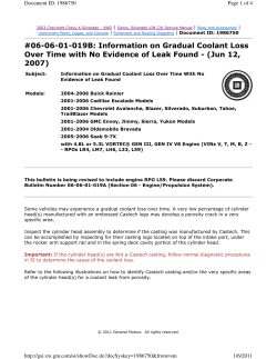 06-06-01-019B: Information on Gradual Coolant Loss