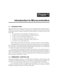 Chapter 1 Introduction to Microcontrollers