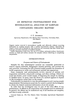 an improved pretreatment for mineralogical analysis of samples