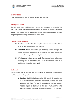 How to Pace - painHEALTH