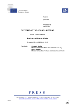 Outcome - Council of the European Union
