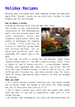 Holiday Recipes - Insider Publications