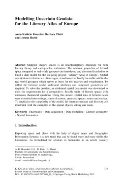 Modelling Uncertain Geodata for the Literary Atlas of Europe