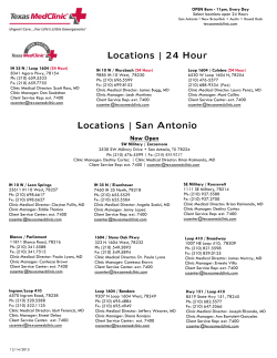 Locations | San Antonio Locations | 24 Hour