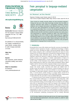 From perceptual to language