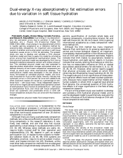 Dual-energy X-ray absorptiometry: fat estimation errors due to