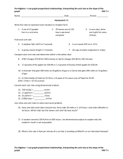 Pre-Algebra&mdash;I can graph proportional relationships, interpreting the