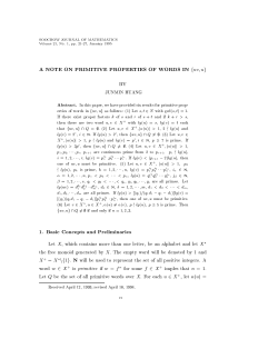 i = 1 2 &bull;&bull;&bull; r lg(v) = p 2 &bull;&bull;&bull;pir 2 &bull;&bull;&bull;pin = 1 2 &bull;&bull;&bull; n p1 < p2 < &bull;&bull;&bull; < pn lg(u