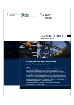 1 Scoping paper on Kenyan manufacturing