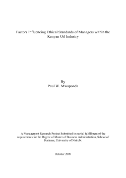 Factors Influencing Ethical Standards of Managers