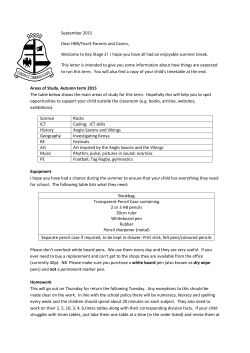 HBR Term 1 - Curzon School