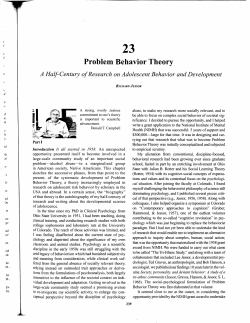 Problem Behavior Theory - University of Colorado Boulder
