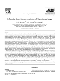 Submarine landslide geomorphology, US