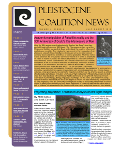 Projecting - The Pleistocene Coalition