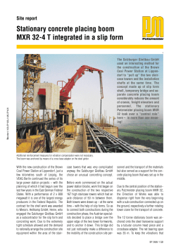 Stationary concrete placing boom MXR 32