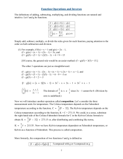 Function Operations and Inverses