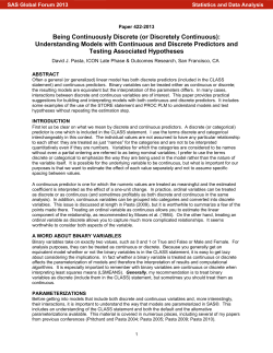 Being Continuously Discrete