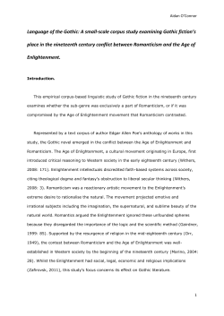 Purely Romantic or compromised by Enlightenment?