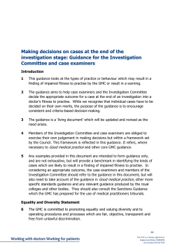 Guidance for Case Examiners and