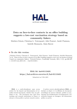 Data on face-to-face contacts in an office building suggests a