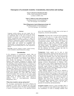 Emergence of systematic iconicity: transmission, interaction and