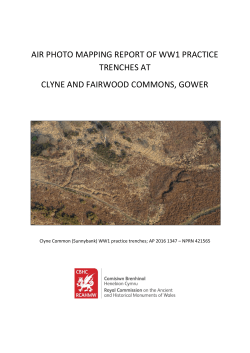 air photo mapping report of ww1 practice trenches at clyne and