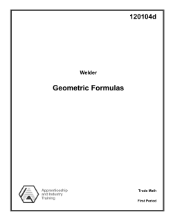 Geometric Formulas