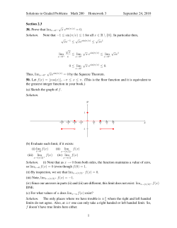 Solutions to Graded Problems Math 200 Homework 3 September 24