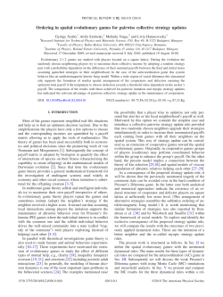 Ordering in spatial evolutionary games for pairwise collective