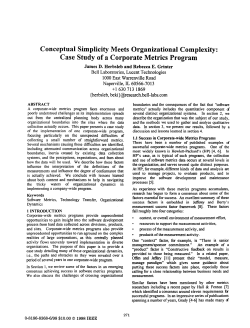 Conceptual Simplicity Meets Organizational Complexity: Case Study