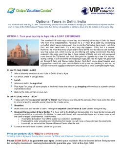 Optional Tours in Delhi, India