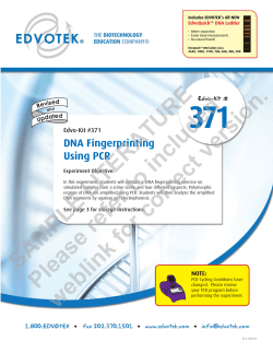 DNA Fingerprinting Using PCR