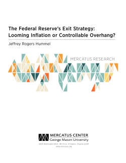 The Federal Reserve`s Exit Strategy