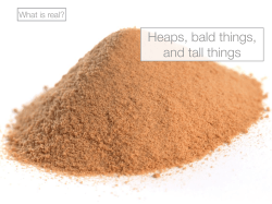 Heaps, bald things, and tall things