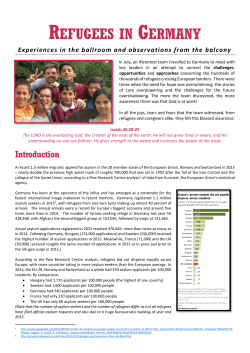 REFUGEES IN GERMANY - INcontext International