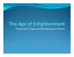 Democratic Origins and Revolutionary Writers